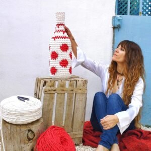 Alfarería del Hilo a Crochet: Jarrón Lunares